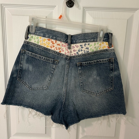 PacSun Pants - Pacsun high rise vintage short rainbow embroidery